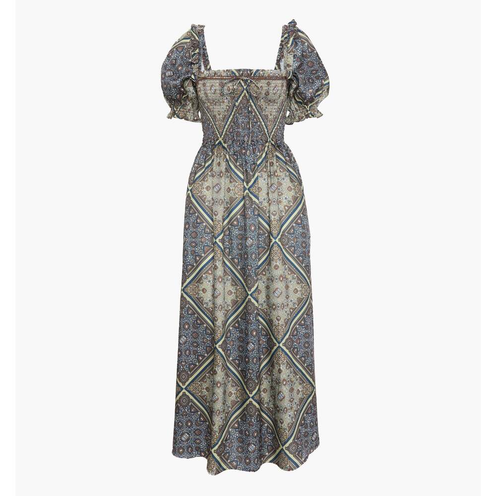 Hill House Home The Scarlett Nap Dress - Olive Equestrian Scarf Size LOlive Eque